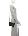 Caviar Quilted CC Filigree Wallet On Chain WOC Black
