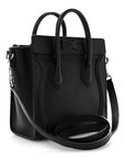 Drummed Calfskin Nano Luggage Black