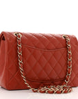 Lambskin Quilted Small Double Flap Red