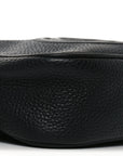 Pebbled Calfskin Small Soho Disco Bag Black