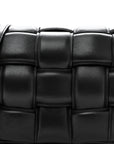 Nappa Maxi Intreccio Padded Cassette Crossbody Bag Black