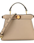 Shiny Nappa Petite Peekaboo I SEE U Satchel Tortora
