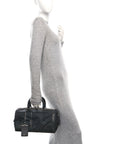 Nylon Saffiano Top Handle Bag Black