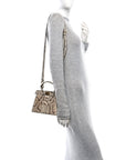 Snakeskin Shiny Nappa Petite Peekaboo I SEE U Satchel Daisy Roccia Camelia