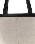 Canvas Mix Nappa Intrecciato Medium Flip Flap Tote Natural Fondant