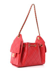 Caviar Quilted Mini CHNL 25 Handbag Red