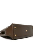 Vitello Morgan Snakeskin Medium Peekaboo Iconic Satchel Foresta