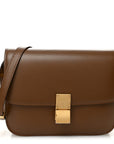 Box Calfskin Medium Classic Box Flap Bag Camel