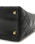 Lambskin Cannage Large Lady D1OR Black