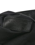 Calfskin Y Quilted Monogram Medium Loulou Chain Satchel Black