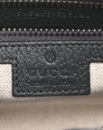 GG Supreme Monogram Textured Dollar Calfskin Web Small Ophidia Shoulder Bag Grey Black Graphite Grey