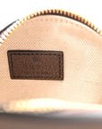 GG Supreme Monogram Textured Dollar Calfskin Web Super Mini Ophidia Top Handle Bowler Bag Beige Ebony New Acero