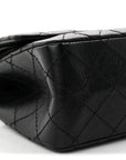 Aged Calfskin Quilted 2.55 Reissue 225 Flap Black