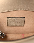 GG Supreme Monogram Textured Dollar Calfskin Super Mini Dionysus Shoulder Bag Beige Mystic White Oatmeal