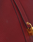 Taurillon Clemence Picotin Lock 22 MM Rouge H