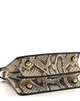 Snakeskin Shiny Nappa Petite Peekaboo I SEE U Satchel Daisy Roccia Camelia