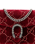 Velvet GG Monogram Mini Dionysus Chain Wallet Red Cipria