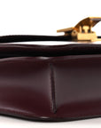 Box Calfskin Teen Classic Box Flap Bag Burgundy