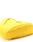 Re-Nylon Vitello Metal Triangle Logo Sling Backpack Giallo