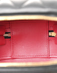 Lambskin Quilted CC Bubble Vanity Case With Chain Black