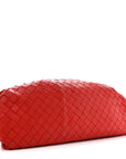 Nappa Maxi Intrecciato The Pouch Oversized Clutch Bright Red