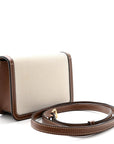 Canvas Calfskin Mini TB Bag Natural Malt Brown