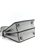 Iridescent Crystal Vitello Laminato Suede FF Petite Peekaboo I SEE U Satchel Cappuccino