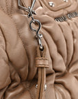 Metallic Nappa Matelasse Top Handle Satchel Cammeo