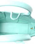 Grained Calfskin Maxi Intrecciato Mini Arco Tote Pale Blue