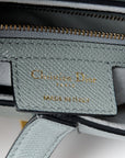 Grained Calfskin Saddle Bag With Strap Stone Grey