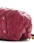 Calfskin Quilted Leather Stam Bag Pink