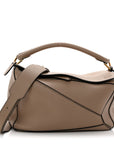 Calfskin Medium Puzzle Bag Sand
