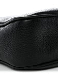 Pebbled Calfskin Small Soho Disco Bag Black