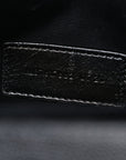 Grain De Poudre Matelasse Chevron Monogram Envelope Clutch Black