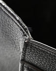 Drummed Calfskin Mini Luggage Black