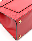 GCCIssima Signature Small Padlock Top Handle Bag Hibiscus Red