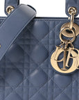 Lambskin Cannage Small My ABCD1OR Lady D1OR Blue
