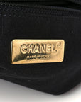Lambskin Printed Fabric Medium CHNL 19 Flap Black Multicolor