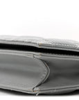 Lambskin Cannage Lady D1OR Convertible Clutch Grey