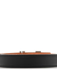 Swift Epsom 24mm Constance H Belt 65 Black Orange