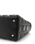 Lambskin Cannage Medium Lady D1OR Black