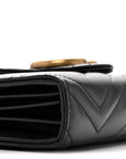 Calfskin Matelasse GG Marmont Chain Wallet Black