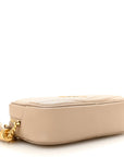 Grain De Poudre Matelasse Monogram Mini Lou Camera Bag Dark Beige