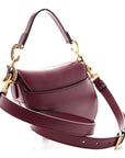 Supple Calfskin Mini Saddle Bag With Strap Purple