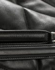 Lambskin Quilted Medium Loulou Puffer Monogram Chain Satchel Black