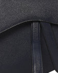 Grained Calfskin Saddle Bag Navy