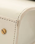 Smooth Calfskin Medium Classic Monogram Cassandra Top Handle Crema Soft Rouge Legion