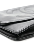 Lambskin Timeless CC Wallet On Chain WOC Black