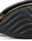 Calfskin Quilted New Wave Bumbag Black