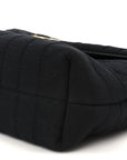 Fabric Y Quilted Monogram Small Loulou Chain Satchel Black